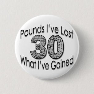 30 Pounds Lost Button