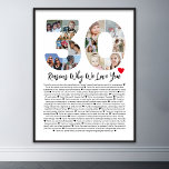 30 Reasons Why I Love You 30th Birthday Collage Poster<br><div class="desc">Celebrate love and create lasting memories with this Reasons Why I Love You Photo Collage. This customisable template allows you to craft a heartfelt and personalised gift that's perfect for various occasions, from wedding anniversaries to birthdays, Valentine's Day, or just because. Reasons Why I Love You - Express your love...</div>