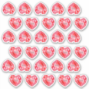  30 Ruby Heart Watercolor Add Monogram Red Wedding