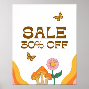 30% Sale Sign, Boutique Sale Sign, Autumn Sale Poster