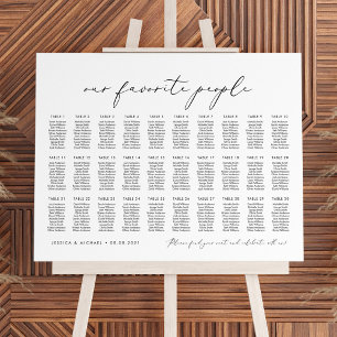 30 Tables Our Favourite People Seating Chart Plan