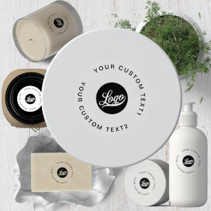 30 White or Clear 1.1" Waterproof Business Logo