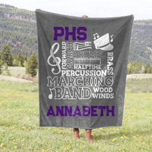 30"x40" School Band Stadium Fleece Blanket