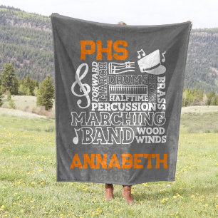 30"x40" School Band Stadium Fleece Blanket