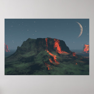 30" x 24" paper Poster w' "Desert Monuments" image