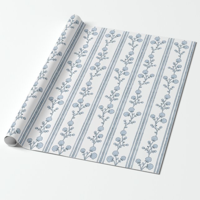 30" x 6 feet Coastal Wrapping Paper (Unrolled)