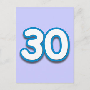 30 Year Birthday or Anniversary - Add Text Postcard
