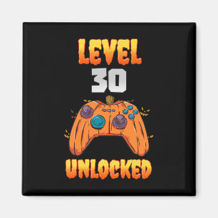 30 Year Old 30th Birthday Level 30 Unlocked Video Magnet