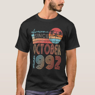 30 Year Old Awesome Since October 1992 30th Birth T-Shirt