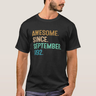 30 Year Old  Awesome Since September 1992 30th Bir T-Shirt