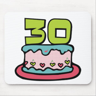 30 Year Old Birthday Cake Mouse Pad