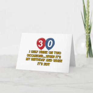 30 year old birthday designs card