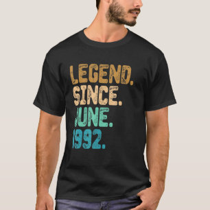 30 Year Old Legend Since June 1992 30th Birthday V T-Shirt