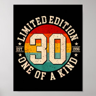 30 year old vintage 1996 limited edition 30th poster