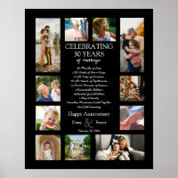 30 year wedding anniversary photo collage editable