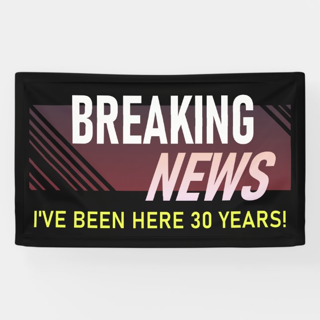 30 Year Work Anniversary Employee Banner (Horizontal)