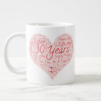 30 Years By the Grace of God Large Coffee Mug