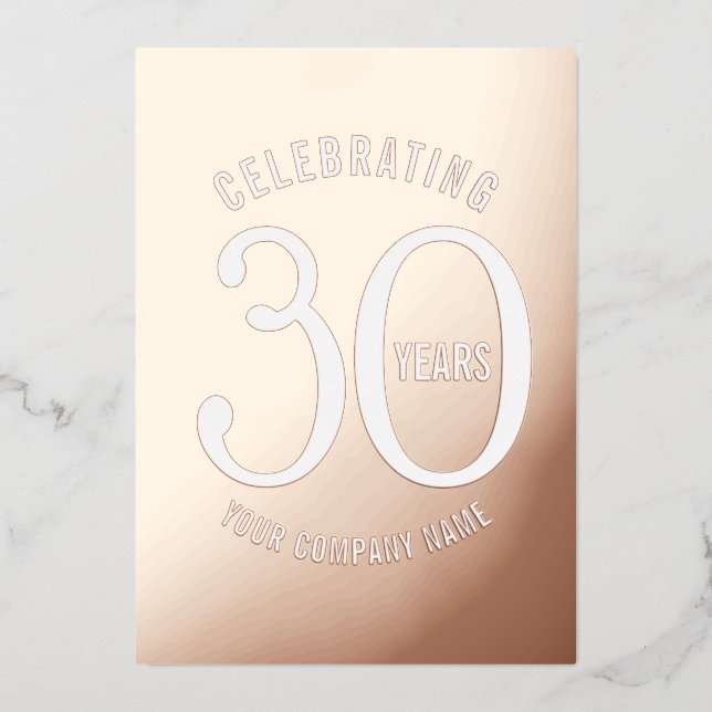 30 years corporate anniversary rose gold white (Front)