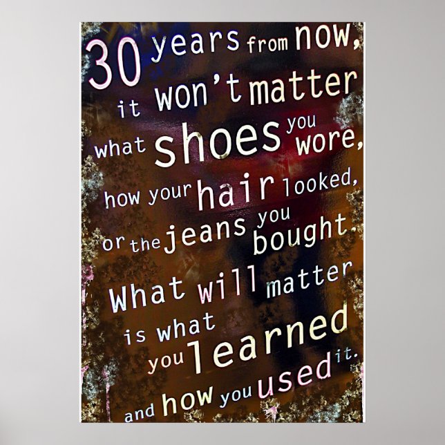 30 Years From Now Poster (Front)