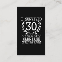 30 Years Husband Wife 30th Wedding Anniversary