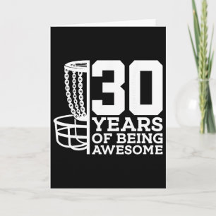 30 Years Of Being Awesome Disc Golf 30th Birthday  Card