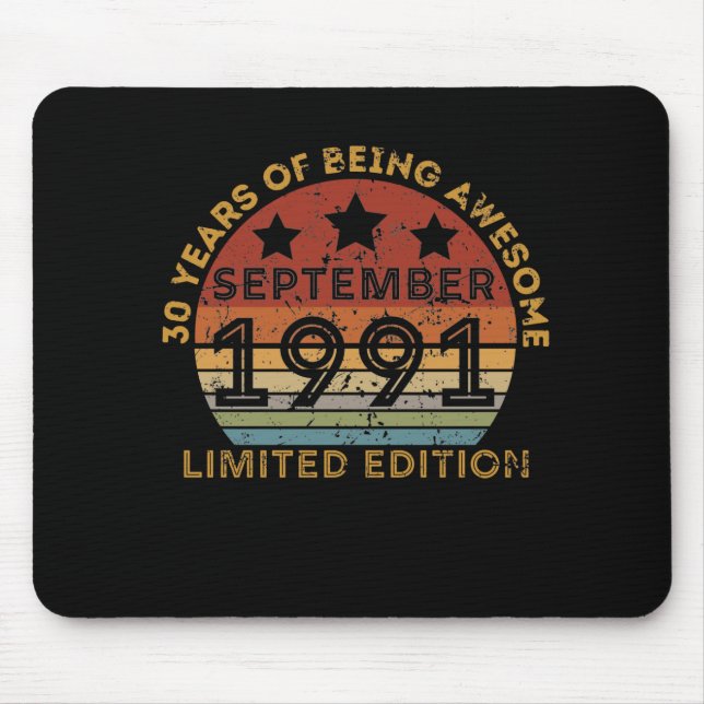 30 Years Of Being Awesome September 1991 Mouse Pad (Front)