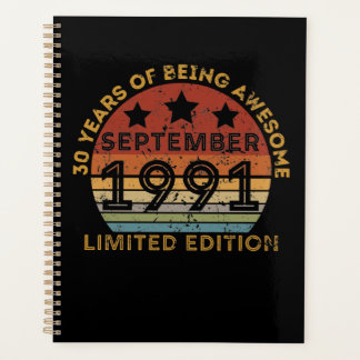 30 Years Of Being Awesome September 1991 Planner
