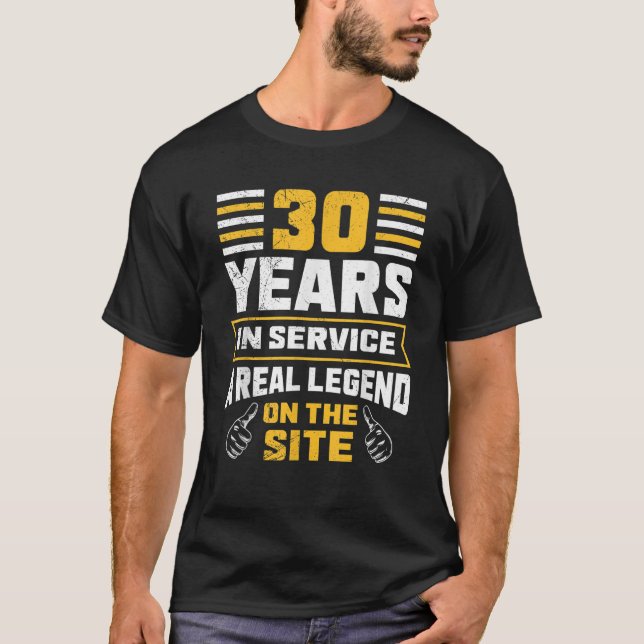 30 years of service 30 years of work T Shirt (Front)