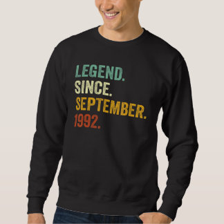 30 Years Old  30th Birthday Legend Since September Sweatshirt