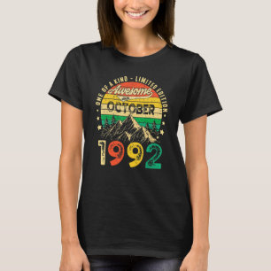30 Years Old  Awesome Since October 1992 30th Birt T-Shirt