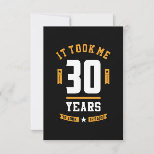 30 Years Old Birthday Gift RSVP Card