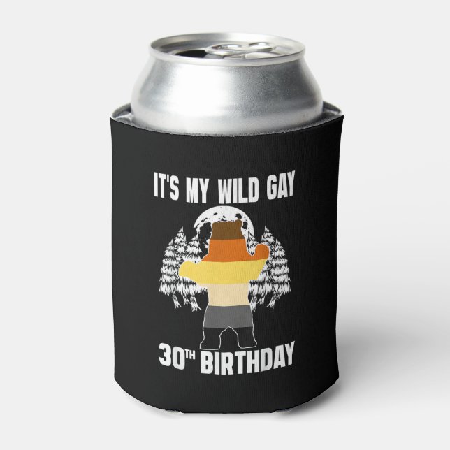30 Years Old Birthgay Boy - LGBTQ Birthday Rainbow Can Cooler (Can Front)