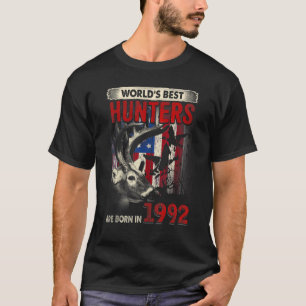 30 Years Old Deer Hunter Born In 1992 30th Birthda T-Shirt