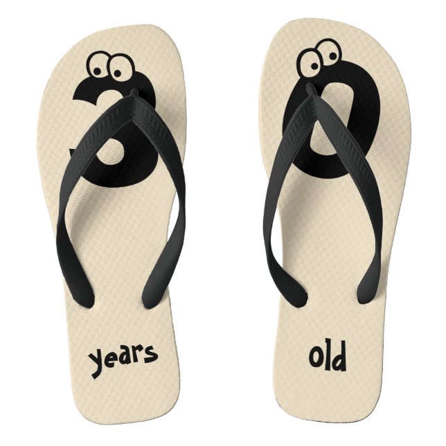 30 years old Funny Numbers Birthday Thongs (Footbed)