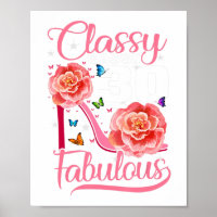 30 Years Old Gifts Sassy Classy 30 and Fabulous Bi