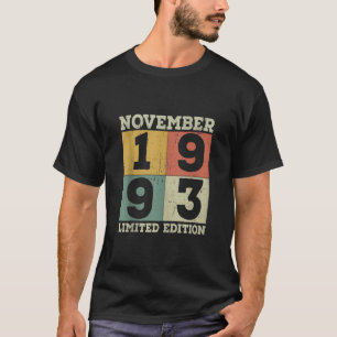 30 Years Old Gifts Vintage November 1993 30th Birt T-Shirt