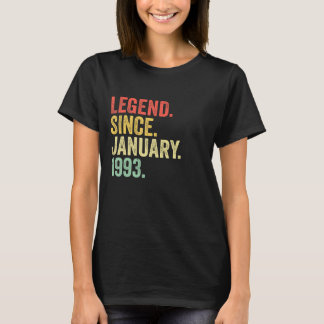 30 Years Old  Legend Since January 1993 30th Birth T-Shirt