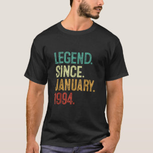 30 Years Old Legend Since January 1994 30th Birthd T-Shirt