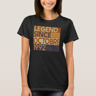 30 Years Old Legend Since October 1992 30th Birthd T-Shirt