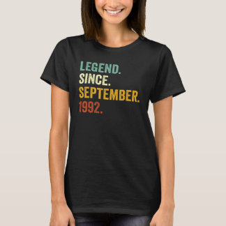30 Years Old  Legend Since September 1992 30th Bir T-Shirt