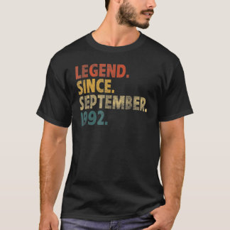 30 Years Old  Legend Since September 1992 30th Bir T-Shirt