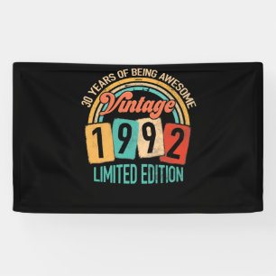 30 Years Old Of Be Awesome In 1992 30th Birthday Banner