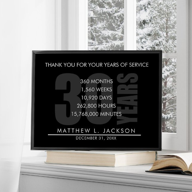 30 Years Retirement or Employee Appreciation Gift Poster (Creator Uploaded)