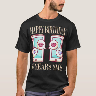 30 Years Sms Birthday Retro Cell Phone 2 T-Shirt