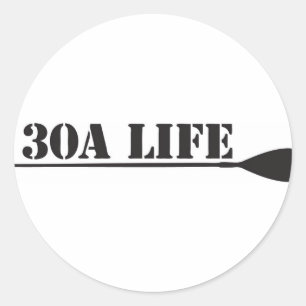 30A LIFE "THE WATERMAN" CLASSIC ROUND STICKER