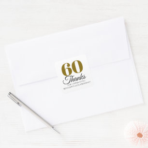 30th 40th 50th 60th 70th 80th Birthday Party Favou Square Sticker