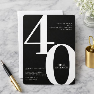 30th, 40th, 50th, 60th, Birthday Invitation