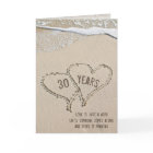 30th Anniversary Beach Hearts Card