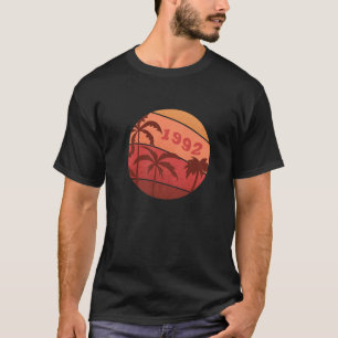 30Th Anniversary Classic Retro Palm Sunset Birthda T-Shirt