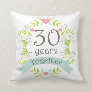 30th Anniversary Gift Throw PIllow